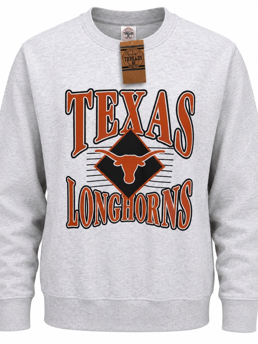 NWT Men’s Texas Longhorns Crewneck Sweatshirt Gray Rivalry Threads L